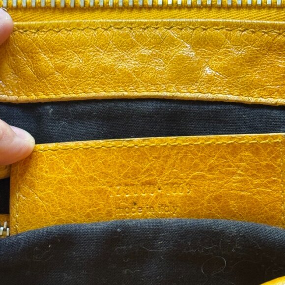 Auth Balenciaga F/W 2007 Jaune Marigold Yellow Chevre Work - Picture 8 of 16